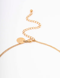 Gold Plated Stainless Steel Double Layered Butterfly Necklace - link has visual effect only
