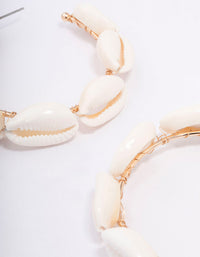Genuine Shell Large Hoop Earrings - link has visual effect only