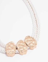 Mixed Rope Oval Textured Necklace - link has visual effect only
