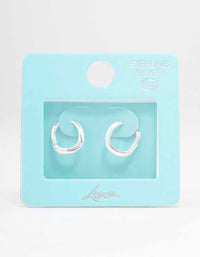 Sterling Silver Chubby Hoop Earrings - link has visual effect only