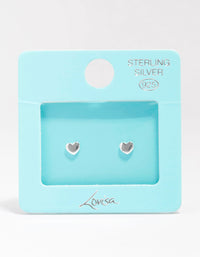 Sterling Silver Heart Stud Earrings - link has visual effect only
