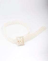 Gold Rectangular Pearl Belt - link has visual effect only