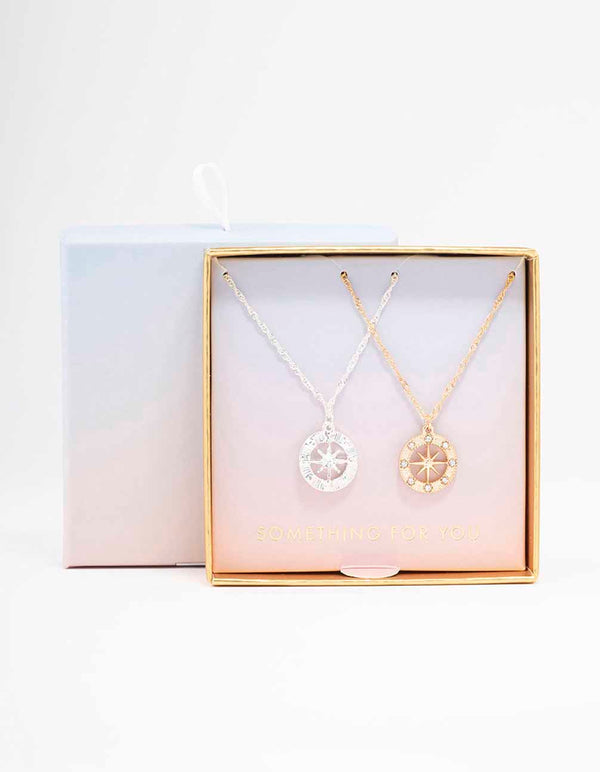 Mixed Metal Diamante Celestial Necklace Pack