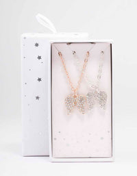 Mixed Metal Diamante Angel Wing Necklace Pack - link has visual effect only