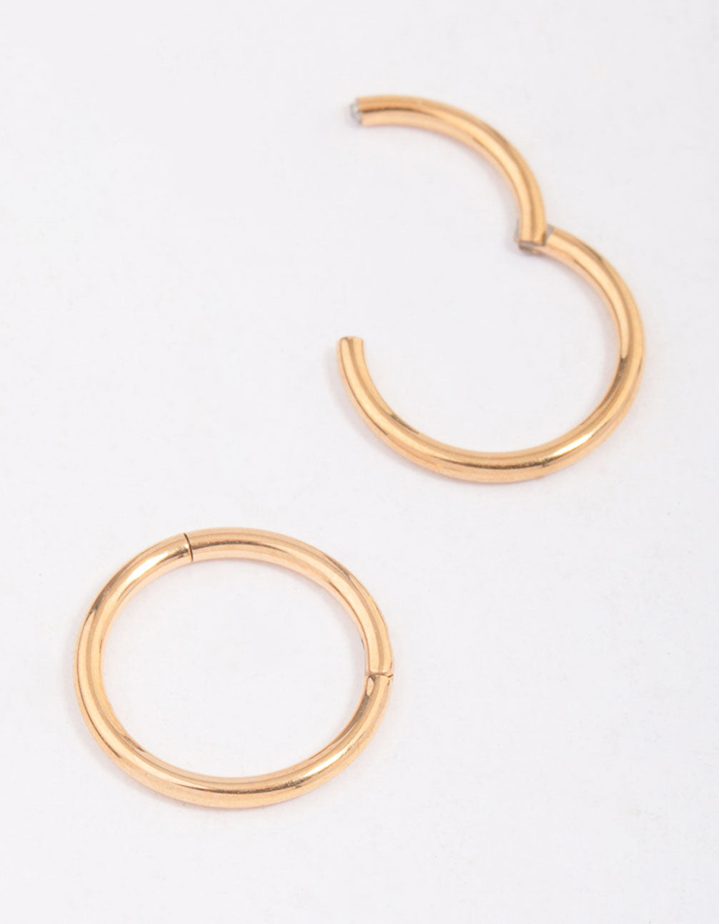 Gold Plated Surgical Steel Sleeper Hoop Earrings 10mm