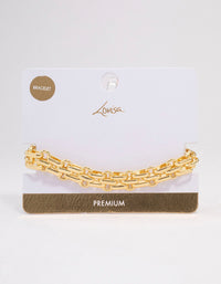 Gold Plated Chunky Weave Bracelet - link has visual effect only