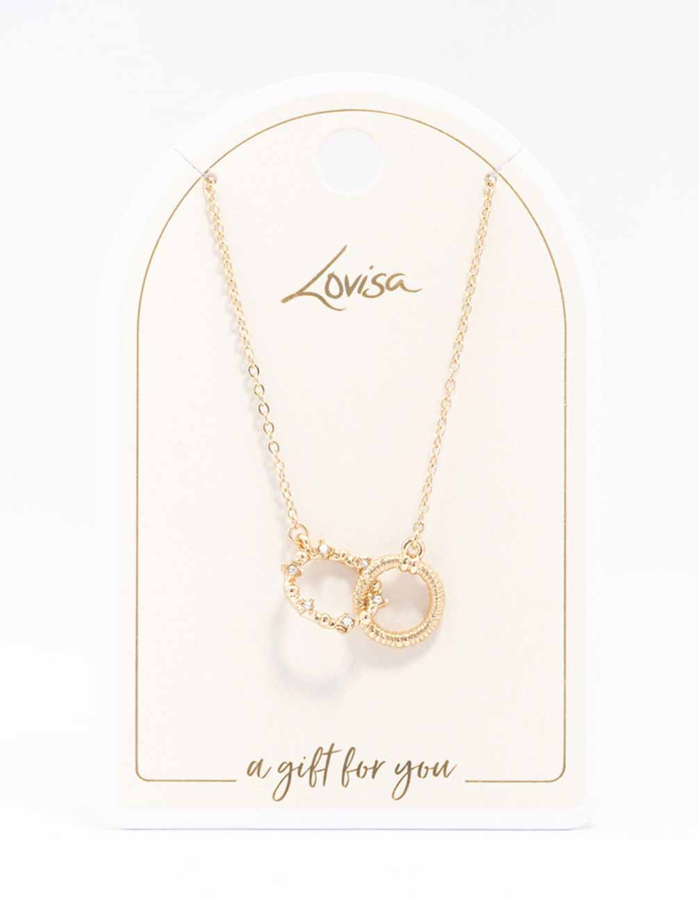 Gold Circle Link Necklace