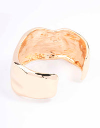 Gold Wide Molten Wrist Cuff - link has visual effect only