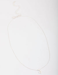 Silver Plated Star & Moon Pendant Necklace - link has visual effect only