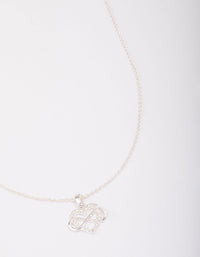 Silver Plated Heart Infinity Pendant Necklace - link has visual effect only