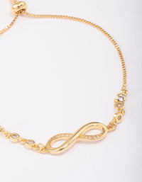 Gold Plated Bling Infinity Toggle Bracelet - link has visual effect only