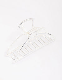 Silver Large Outline Hair Claw Clip - link has visual effect only