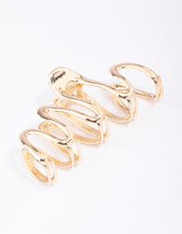 Gold Large Squiggle Hair Claw Clip - link has visual effect only