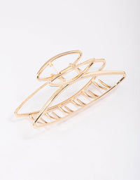 Gold Open Oval Hair Claw Clip - link has visual effect only