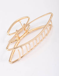 Gold Open Oval Hair Claw Clip - link has visual effect only