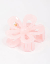 Pink Flower Hair Claw Clip - link has visual effect only