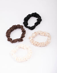 Neutral Thin Fabric Scrunchie 4-Pack - link has visual effect only