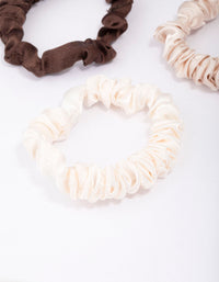 Neutral Thin Fabric Scrunchie 4-Pack - link has visual effect only