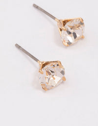 Gold Pear Champagne Stud Earrings 7mm - link has visual effect only