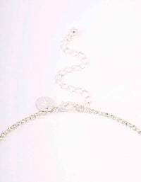 Silver & Black Diamante Circular Jewellery Set - link has visual effect only