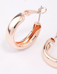 Rose Gold Sleek Hoop Earrings - link has visual effect only
