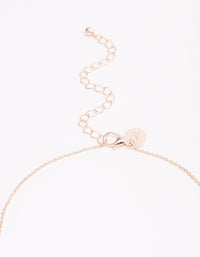 Rose Gold Floating Cubic Zirconia Droplet Necklace & Earring Set - link has visual effect only