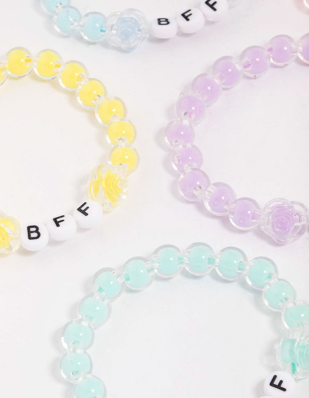 Kids Rainbow BFF Beaded Stretch Bracelet 5-Pack