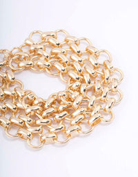 Gold Layered Row Chain Bracelet - link has visual effect only