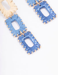 Gold Rectangle Drop Earrings - link has visual effect only