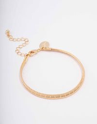Gold Plated Brass Snake Chain Bracelet - link has visual effect only