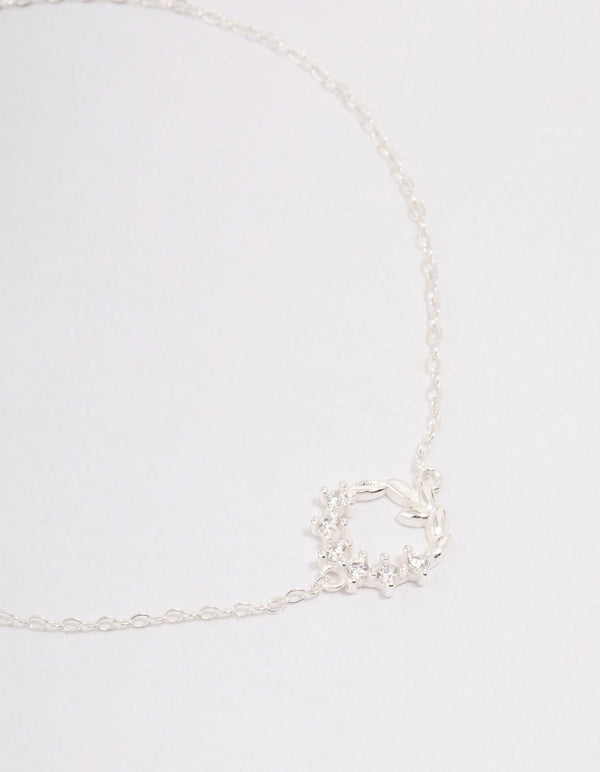 Sterling Silver Circular Leaf Bracelet