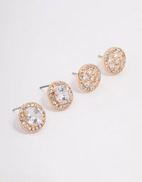 Gold Flower Halo Earring Pack - link has visual effect only