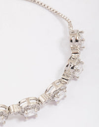 Silver Halo Cubic Zirconia Bracelet - link has visual effect only