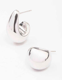 Silver Mini Teardrop Huggie Earrings - link has visual effect only