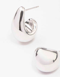Silver Mini Teardrop Huggie Earrings - link has visual effect only