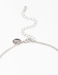 Silver Heart & Diamante Necklace - link has visual effect only