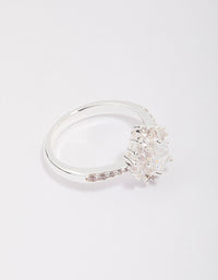 Silver Plated Regal Pear Ring - link has visual effect only