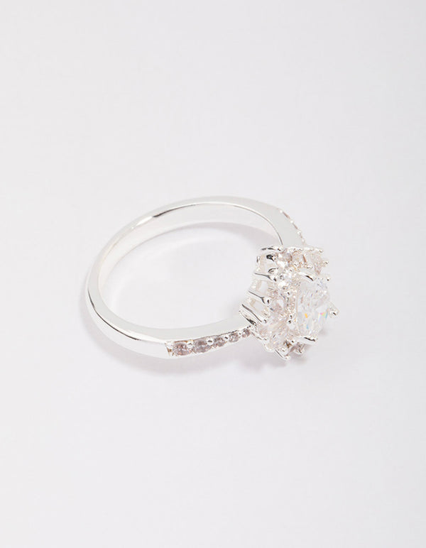 Silver Plated Regal Pear Ring