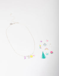 Kids Silver Make Your Own DIY Easter Bunny Charm Necklace - link has visual effect only