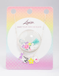 Kids Silver Make Your Own DIY Easter Bunny Charm Necklace - link has visual effect only