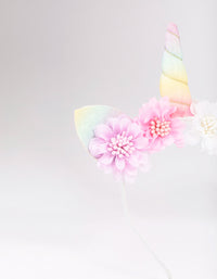 Kids Fabric Unicorn & Flower Headband - link has visual effect only