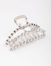 Silver Diamante Arched Hair Claw Clip - link has visual effect only