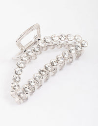 Silver Diamante Arched Hair Claw Clip - link has visual effect only