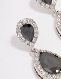 Rhodium Cubic Zirconia Angelina Drop Earrings - link has visual effect only