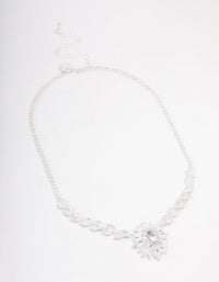 Silver Statement Flower Necklace - link has visual effect only