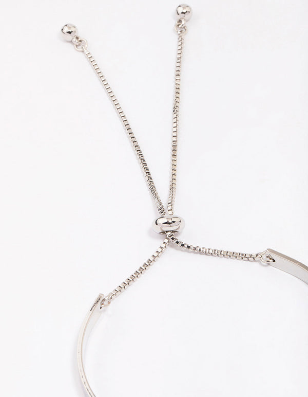 Silver Signature Toggle Bracelet