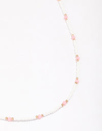Gold Beaded Facet Chain Necklace - link has visual effect only