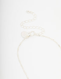 Kids Silver Glitter Crystal Pendant Necklace Pack - link has visual effect only