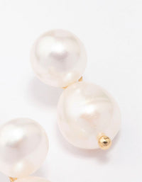 Gold Plated Freshwater Pearl Drop Earrings - link has visual effect only