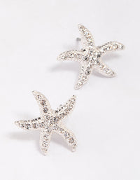 Silver Starfish Stud Earrings - link has visual effect only